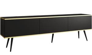 TV-Lowboard ORIS Schwarz - Gold