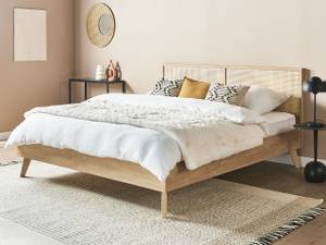 Doppelbett MONPAZIER Eiche Hell - Breite: 187 cm