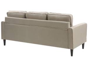 Sofa mit Ottomane AVESTA 2-tlg Beige - Schwarz