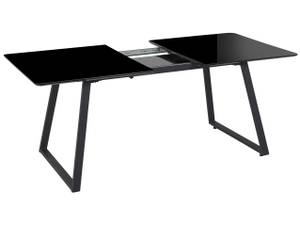 Table de salle à manger TOURAN Noir - Bois manufacturé - 150 x 76 x 90 cm