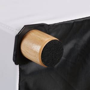 Sitzhocker mit Stauraum Kunstleder Braun - Weiß - Holzwerkstoff - Kunststoff - 37 x 35 x 37 cm