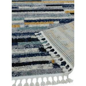 Tapis style berbère EMIR Bleu - Textile - 200 x 290 cm