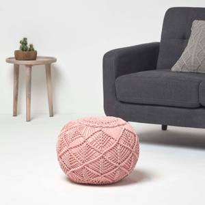 Gehäkelter Pouf Pink - 40 x 35 x 40 cm