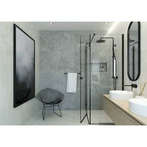 Duschsystem Armatur Nero schwarz matt Schwarz - Metall - 28 x 130 x 21 cm