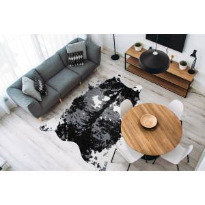 Tapis style peau design SKIN Noir - Textile - 160 x 230 cm