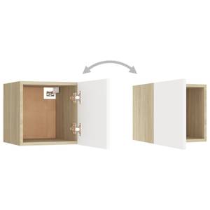 TV-Wandschrank 3008597_3 (4er Set) Eiche Weiß Dekor