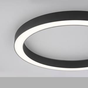 LED Deckenlampe PURE Lines Round Grau - Metall - 50 x 4 x 50 cm