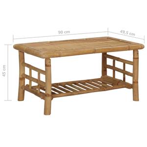 Garten-Lounge-Set Grau - Bambus - 50 x 45 x 90 cm