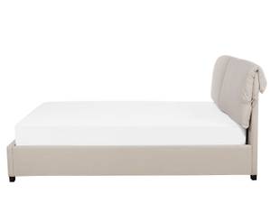 Lit double BELFORT Beige - Crème - Chêne foncé - Largeur : 191 cm