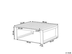 Table de jardin TIMOR Marron foncé - Chêne foncé