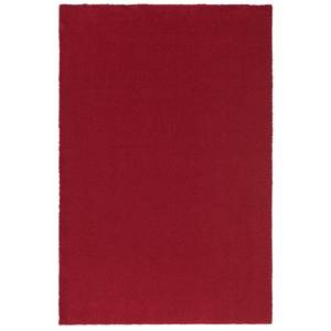 Luxus Hochflor Shaggy Teppich Velvet Rubinrot - 80 x 240 cm