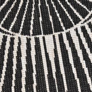 Tapis exterieur EX1 B ROND REVERSIBLE Noir - 120 x 120 cm