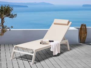 Chaise longue CATANIA Beige - Blanc