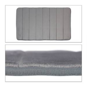 Tapis de bain mousse mémoire gris 69 x 115 cm