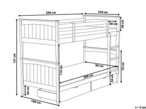 Kinderbett RADON Eiche Hell - 206 x 151 x 104 cm