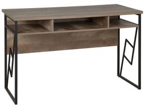 Schreibtisch FORRES Schwarz - Braun - Holzwerkstoff - 120 x 76 x 60 cm