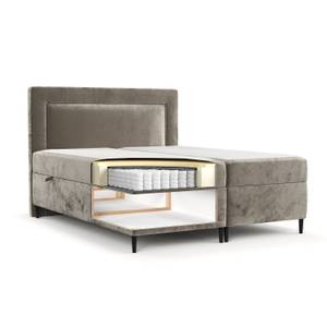 Boxspringbett Noble Taschenfederkern Beige - Breite: 200 cm