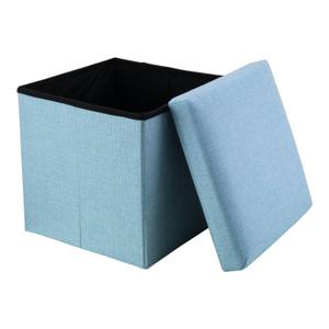 Sitzhocker Sitzwürfel Fußhocker Hocker Blau - Textil - 38 x 38 x 38 cm