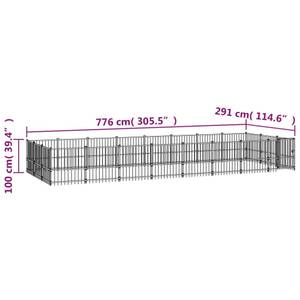 Hundezwinger 3016251-1 291 x 776 cm