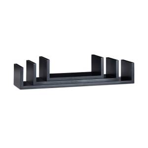 Wandregal 3er Set U-Form Schwarz - Holzwerkstoff - 60 x 10 x 15 cm