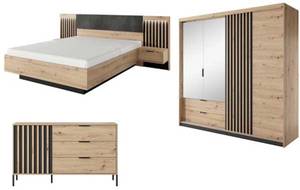 Schlafzimmer-Set TALLY Braun - Holzwerkstoff - 620 x 210 x 210 cm