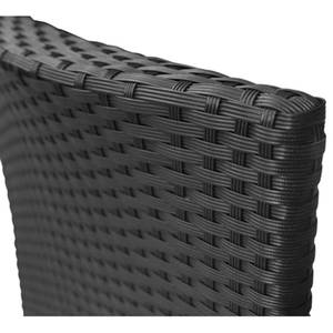 Gartenstuhl Schwarz - Metall - Polyrattan - 58 x 88 x 61 cm