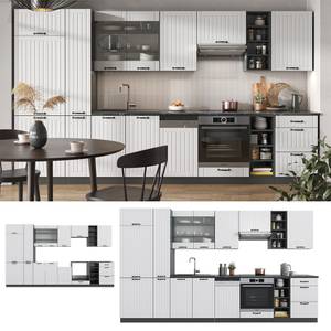 Cuisine Fame-Line 39621 Gris - Blanc - Bois manufacturé - 355 x 82 x 60 cm