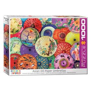 Puzzle Asiatische Ölpapierschirme 1000 Papier - 26 x 6 x 36 cm