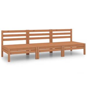 Salon de jardin Marron - Bois massif - Bois/Imitation - 64 x 63 x 64 cm