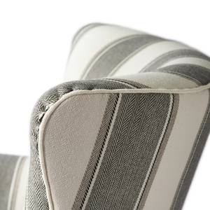 Sessel Cavendish Grey Stripe Grau - Weiß