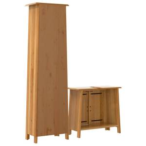 Badmöbel Set 3223456 (2-teilig) Braun - Massivholz - Holzart/Dekor - 70 x 63 x 32 cm