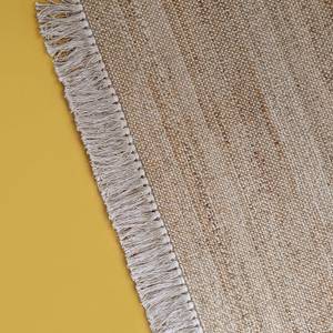 LENNY tapis jute & coton Beige - Fibres naturelles - 110 x 1 x 170 cm