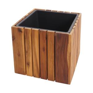 Pflanzkasten L24-E Schwarz - Braun - Holzart/Dekor - Holz teilmassiv - 32 x 32 x 32 cm