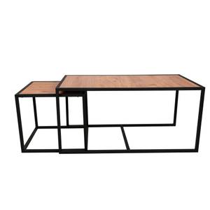 Beistelltisch WH1298 Beige - Massivholz - 50 x 104 x 50 cm