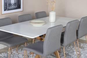 Essgruppe Piazza 36 (7-teilig) Grau - Massivholz - 90 x 75 x 180 cm