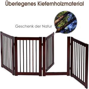 Absperrgitter Schutzgitter Holz Braun - Holzwerkstoff - 2 x 76 x 203 cm