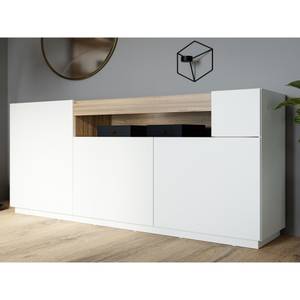 Sideboard Levin 3 LED Grau - Holzwerkstoff - 180 x 86 x 42 cm