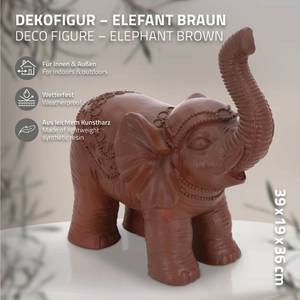 Deko Figur Elefant 36x19x39cm Braun Braun