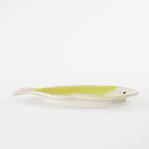 Teller Fisch Grün - Keramik - 14 x 2 x 29 cm