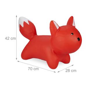 Animal sauteur de couleur rouge Noir - Rouge - Blanc - Matière plastique - 70 x 42 x 28 cm