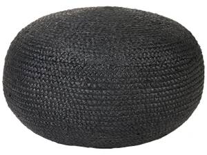 Pouf DUKKI Noir - Bleu - Fibres naturelles - 45 x 30 x 45 cm