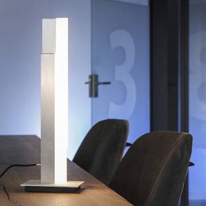 LED Tischleuchte Q-Tower Smart Home Silber - Metall - 16 x 48 x 16 cm