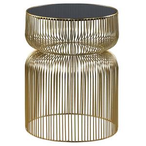 Beistelltisch  Ø 46x60 cm Gold/Schwarz Gold - Glas - 46 x 60 x 46 cm