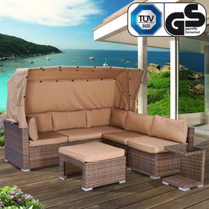 Polyrattan Lounge-Insel Braun - Polyrattan - 158 x 70 x 230 cm