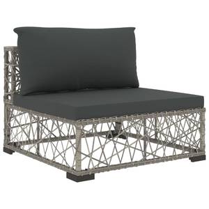 Garten-Lounge-Set Grau - Polyrattan - 74 x 26 x 74 cm