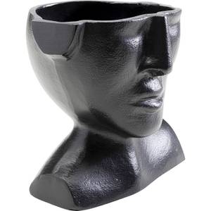 Vase Rostro visage Noir - Métal - 17 x 17 x 16 cm