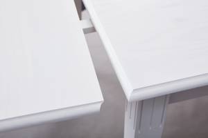 Wright Table à manger plateau Blanc - Bois massif - 90 x 2 x 30 cm
