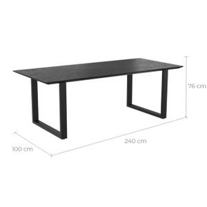 Tables & Bureau Adok Noir - Bois massif - 240 x 76 x 100 cm