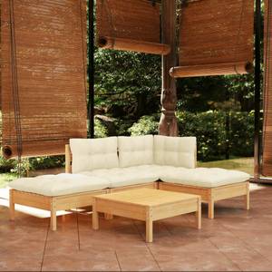 Garten-Lounge-Set Cremeweiß