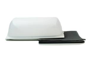 TUPPERWARE KäseMax weiß + GLASTUCH Weiß - Kunststoff - 20 x 10 x 30 cm